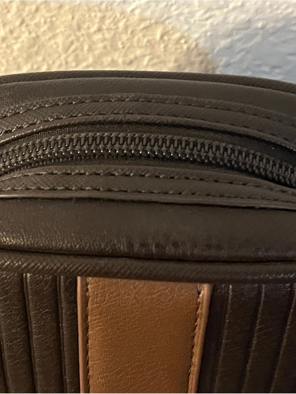 Ted Baker Black and Brown Vertical Panel Crossbody Bag - Picture 3 of 11